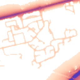 Daytime road noise heatmap for CH46 2PQ