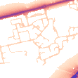 Daytime road noise heatmap for CH46 2QE