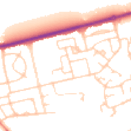 Daytime road noise heatmap for CH46 2QJ