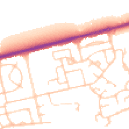 Daytime road noise heatmap for CH46 2QQ