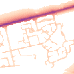 Daytime road noise heatmap for CH46 2QR