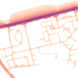Daytime road noise heatmap for CH46 2QW