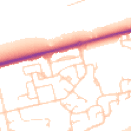 Daytime road noise heatmap for CH46 2QZ