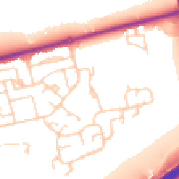 Daytime road noise heatmap for CH46 2RT