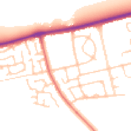 Daytime road noise heatmap for CH46 3RY