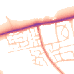 Daytime road noise heatmap for CH46 3SE