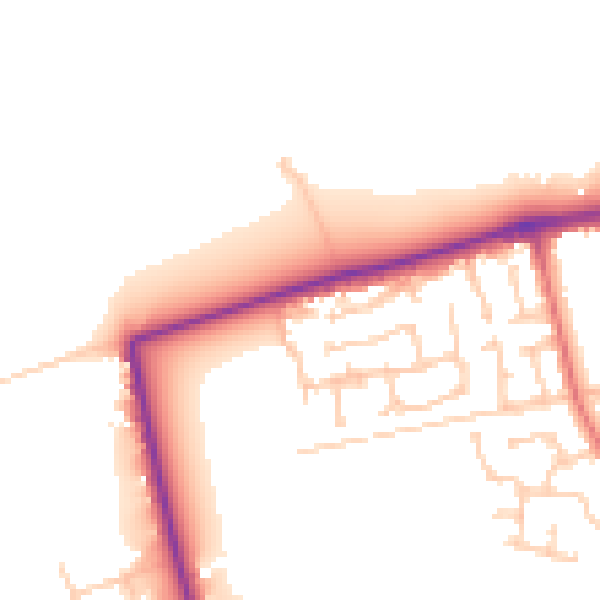 Daytime road noise heatmap for CH46 3SY