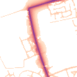 Daytime road noise heatmap for CH46 4TD