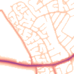 Daytime road noise heatmap for CH46 6EP