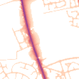 Daytime road noise heatmap for CH46 8AE