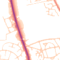 Daytime road noise heatmap for CH46 8AF