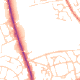 Daytime road noise heatmap for CH46 8AL