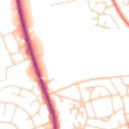 Daytime road noise heatmap for CH46 8AQ