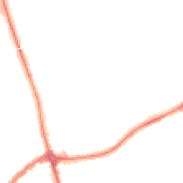 Night-time road noise heatmap for CH46 8SR