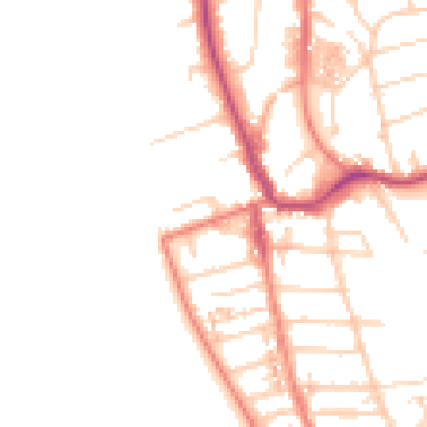 Daytime road noise heatmap for CH48 0QA