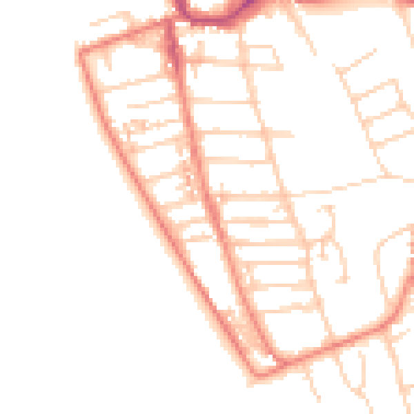 Daytime road noise heatmap for CH48 0QB