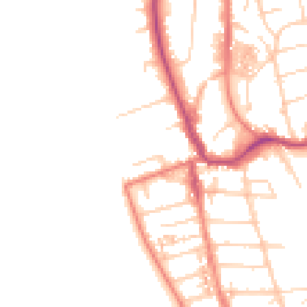 Daytime road noise heatmap for CH48 0QF