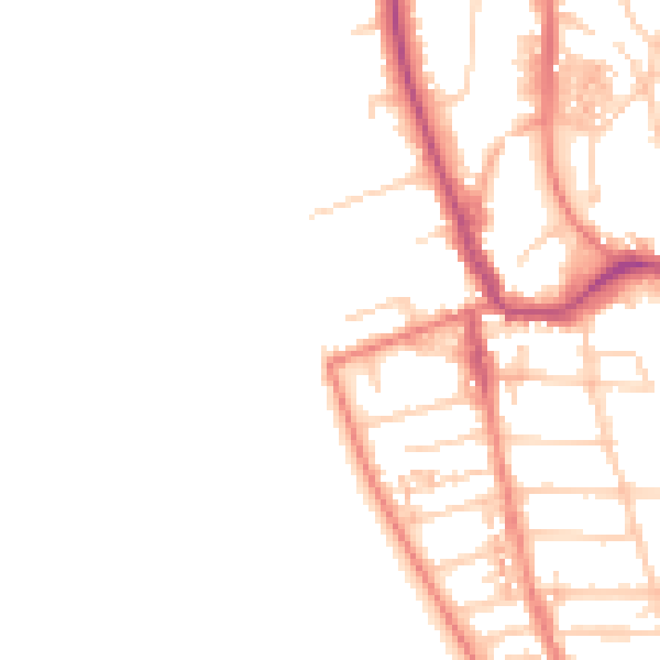 Daytime road noise heatmap for CH48 0QG