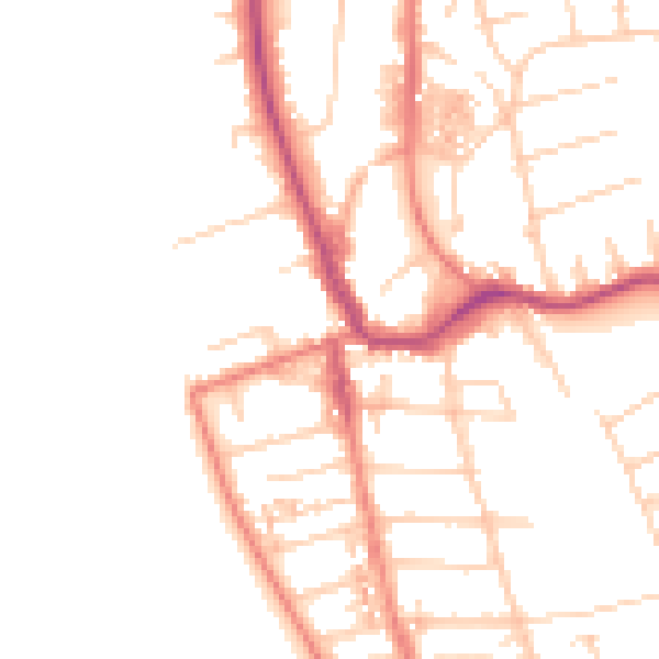Daytime road noise heatmap for CH48 0QH