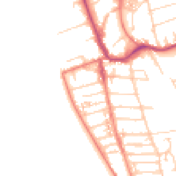 Daytime road noise heatmap for CH48 0QL