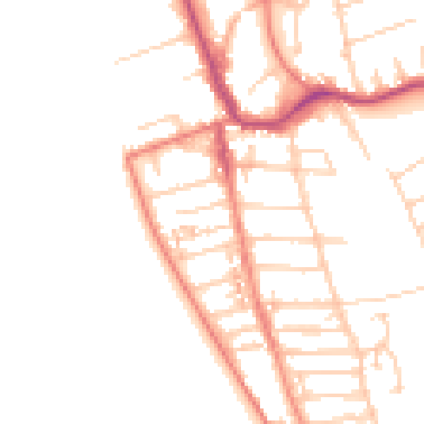 Daytime road noise heatmap for CH48 0QN