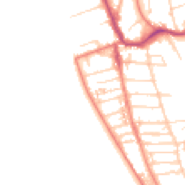 Daytime road noise heatmap for CH48 0QQ