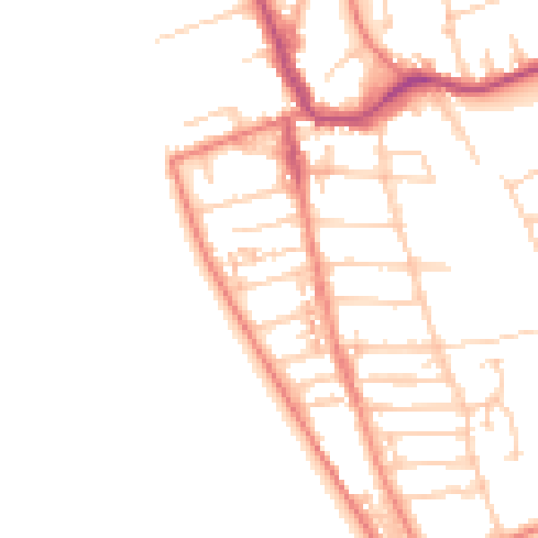 Daytime road noise heatmap for CH48 0QT