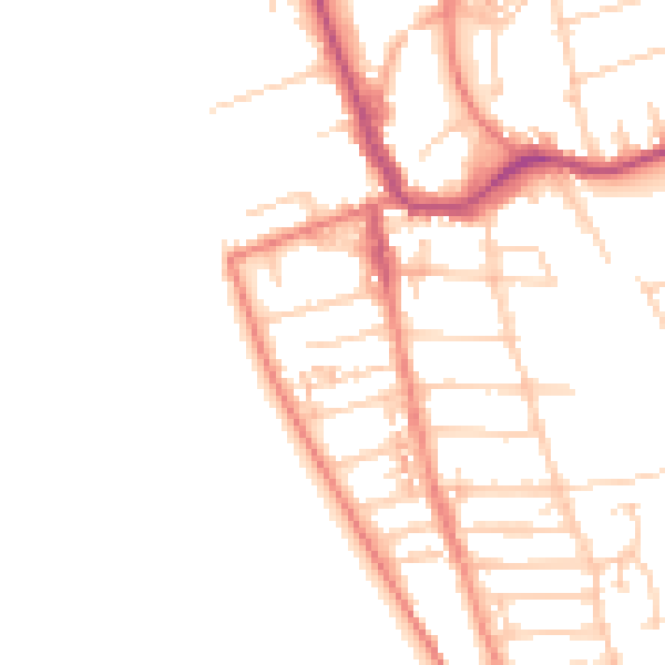 Daytime road noise heatmap for CH48 0QW