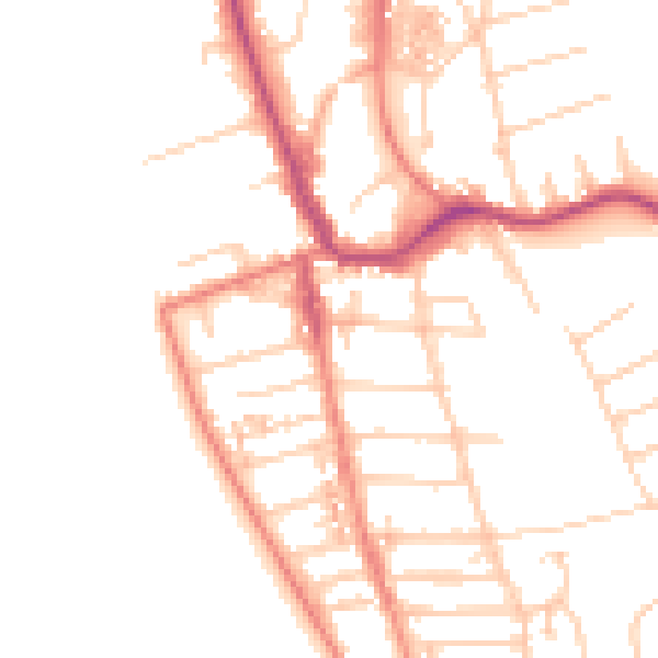 Daytime road noise heatmap for CH48 0QX