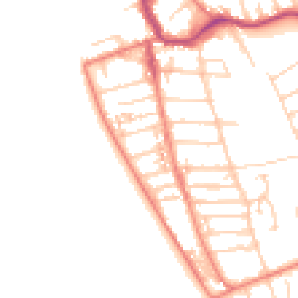 Daytime road noise heatmap for CH48 0QY