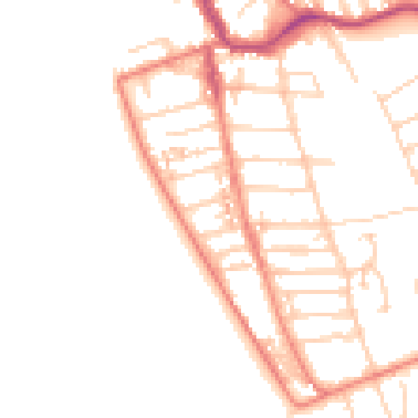 Daytime road noise heatmap for CH48 0QZ