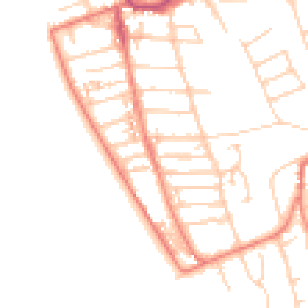Daytime road noise heatmap for CH48 0RB