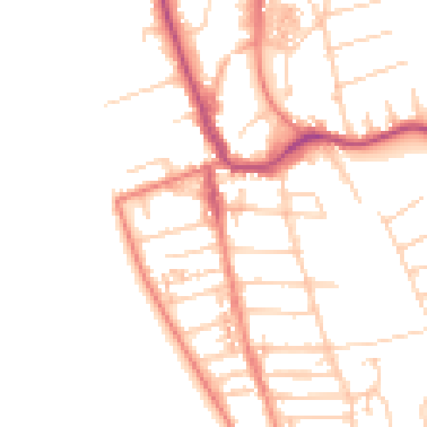 Daytime road noise heatmap for CH48 0RD