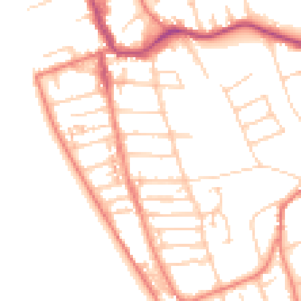 Daytime road noise heatmap for CH48 0RG