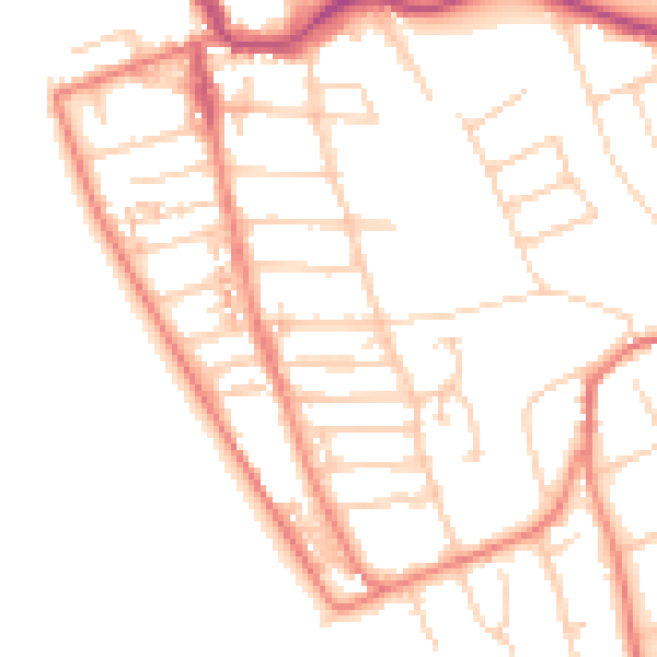 Daytime road noise heatmap for CH48 0RP