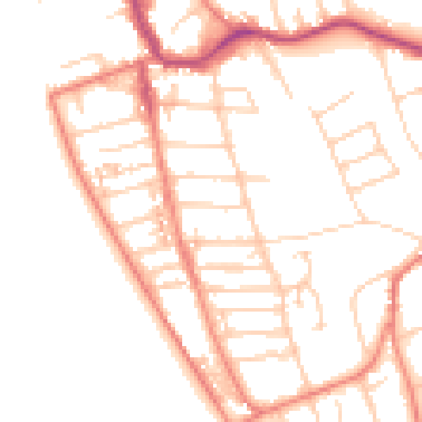 Daytime road noise heatmap for CH48 0RQ