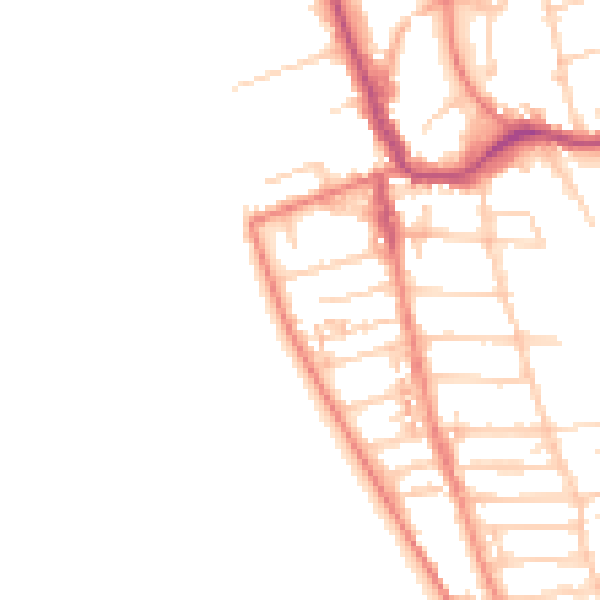 Daytime road noise heatmap for CH48 0RX