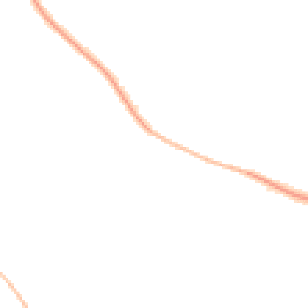 Night-time road noise heatmap for CH48 1LA