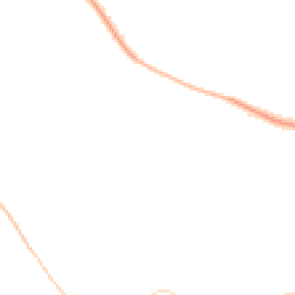 Night-time road noise heatmap for CH48 1LD