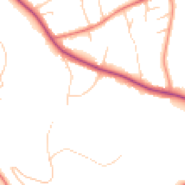 Daytime road noise heatmap for CH48 1LE