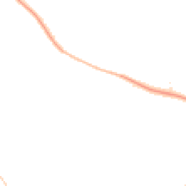 Night-time road noise heatmap for CH48 1LE
