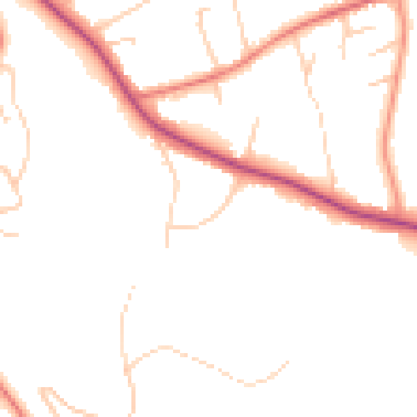 Daytime road noise heatmap for CH48 1LF