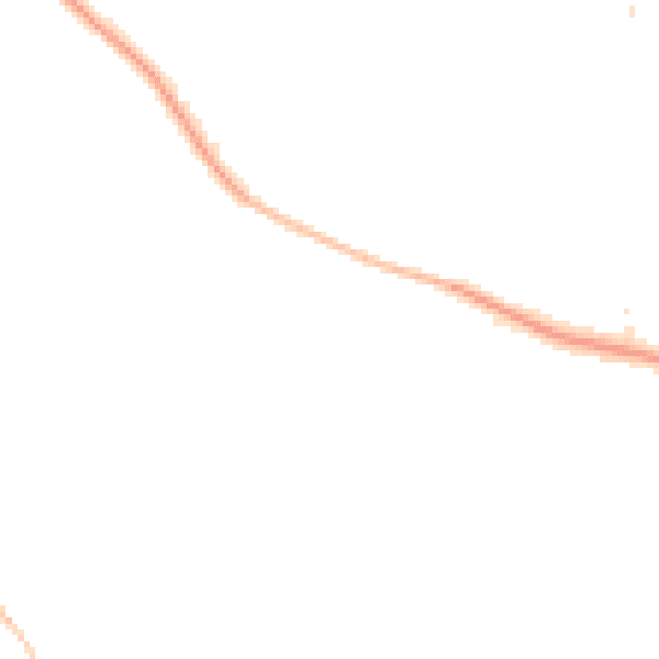 Night-time road noise heatmap for CH48 1LF