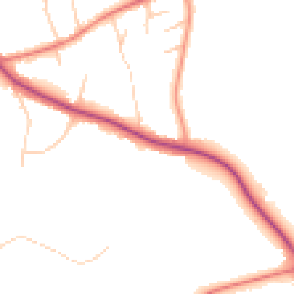 Daytime road noise heatmap for CH48 1LH