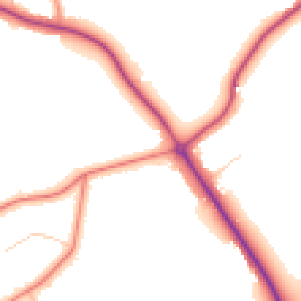 Daytime road noise heatmap for CH48 1LJ