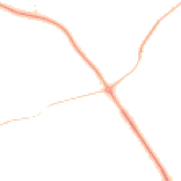 Night-time road noise heatmap for CH48 1LJ