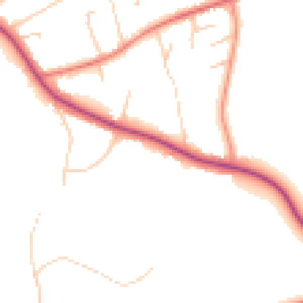 Daytime road noise heatmap for CH48 1LL