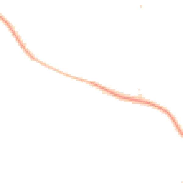 Night-time road noise heatmap for CH48 1LL