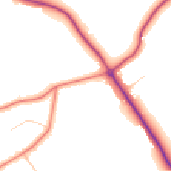 Daytime road noise heatmap for CH48 1LN