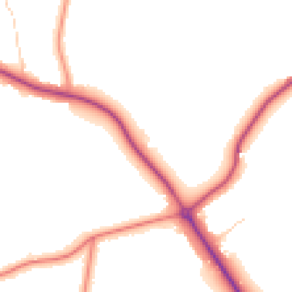 Daytime road noise heatmap for CH48 1LQ